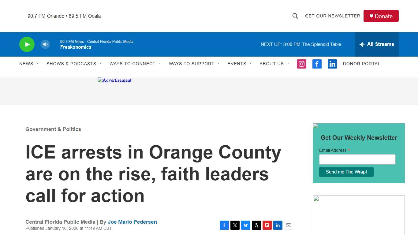 ICE arrests in Orange County are on the rise, faith leaders call for action